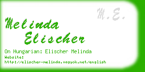 melinda elischer business card